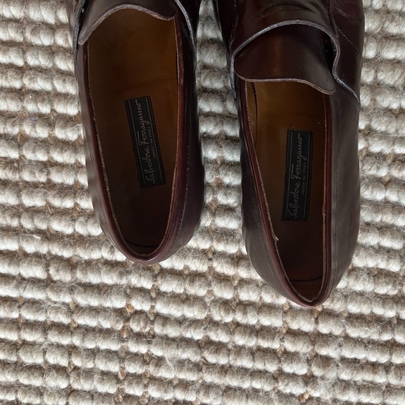 Vintage Salvatore Ferragamo Brown Leather Penny Loafer Slip-Ons • Size 10D